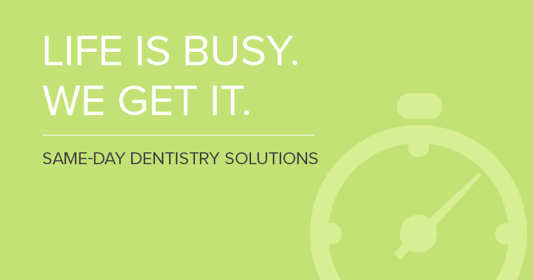 Same-day dentistry makes it convenient to get the dental work you need done on your time.